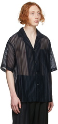 Feng Chen Wang Navy Semi Transparent Shirt