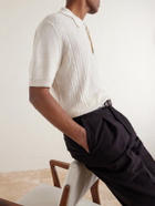 PIACENZA 1733 - Silk and Linen-Blend Polo Shirt - Neutrals