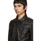 Rick Owens Black Leather Stooges Jacket