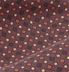 Drake's - 8cm Printed Silk Tie - Burgundy