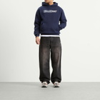 Butter Goods Men's Plaid Logo Applique Hoodie in Navy