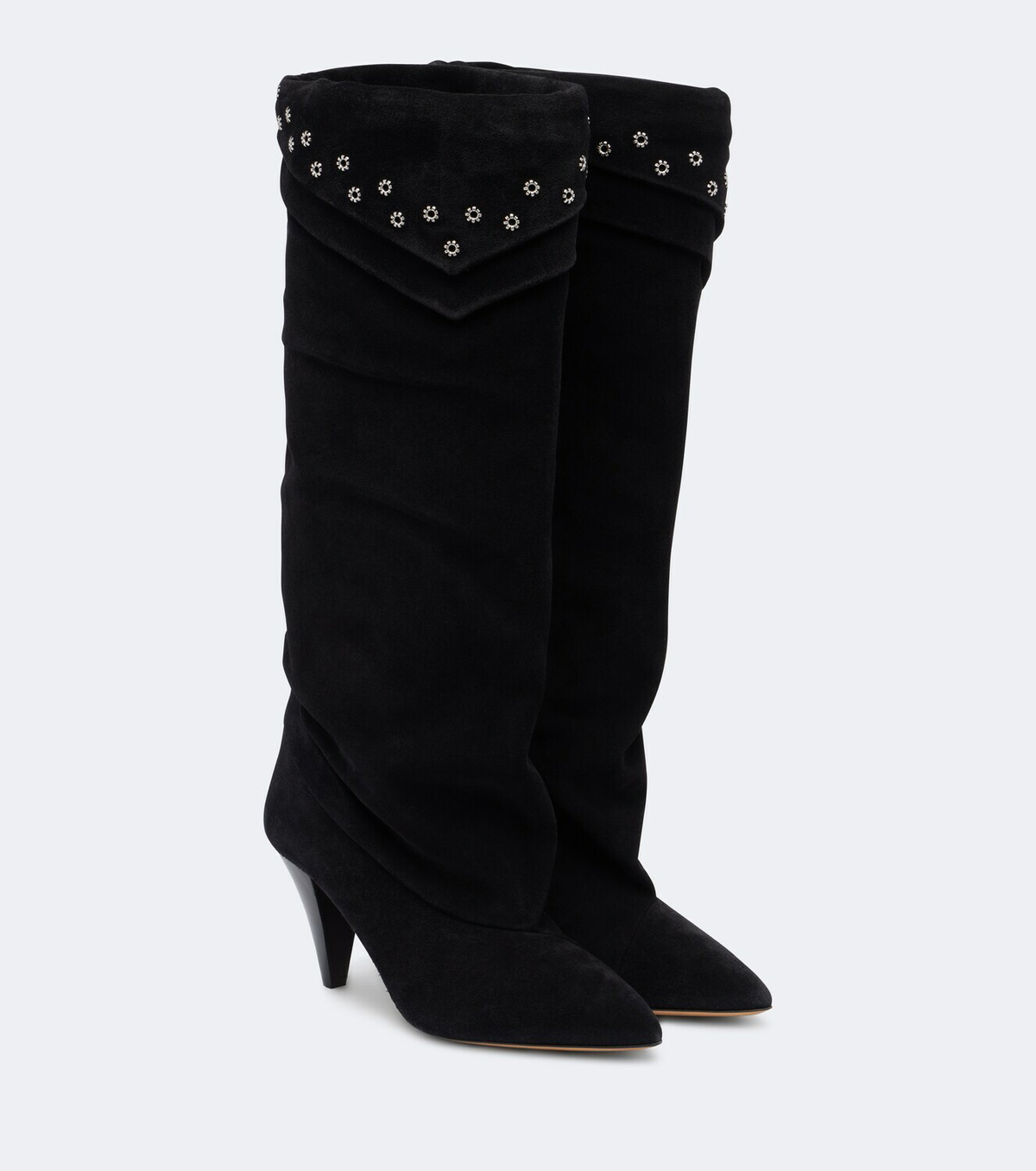 Isabel Marant Lezra embellished suede knee-high boots