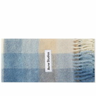 Acne Studios Men's Vally Check Scarf in Pastel Blue/Beige