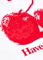 Ganni Cherry Printed Cotton Tank top White