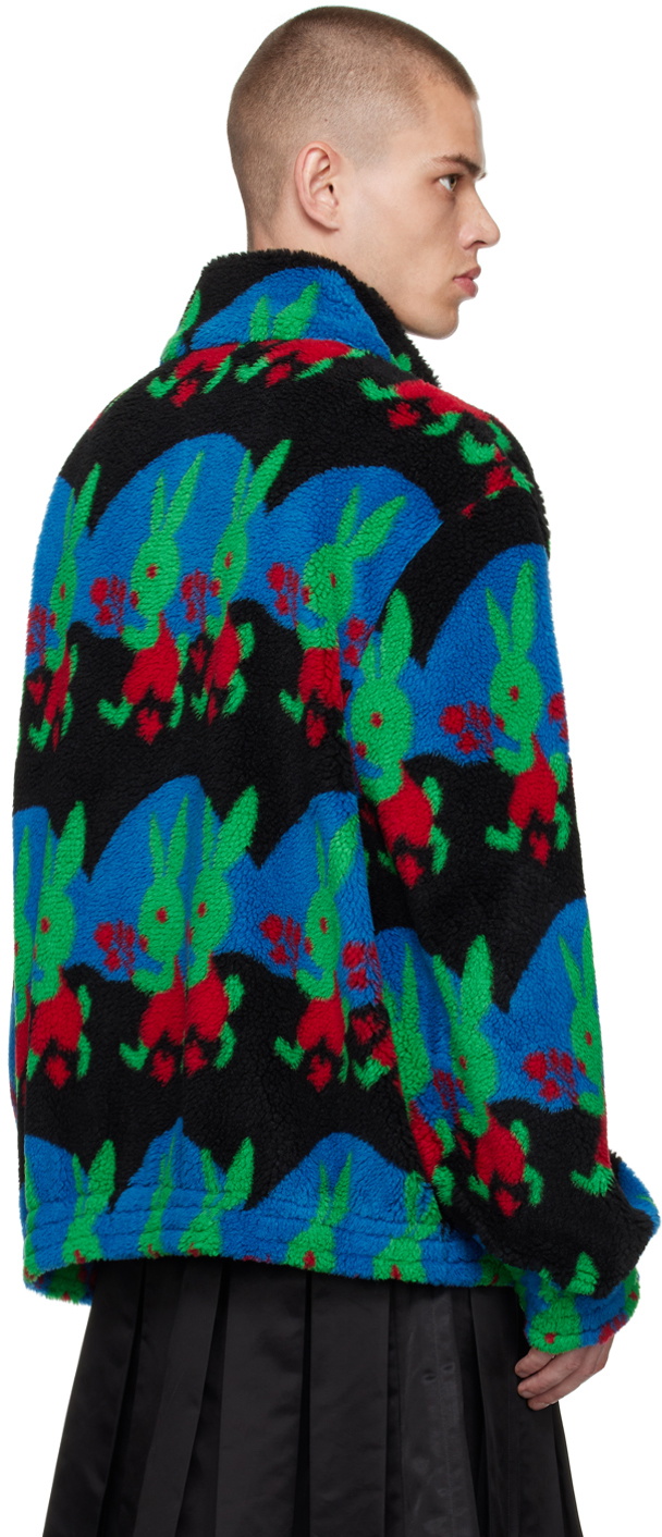 chopova lowena ボア付きユニセックスハット Chopova Lowena Blue & Black Bunny Jacket Chopova Lowena