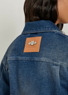 Simone Rocha Embellished Belted Denim Jacket