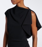 Veronica Beard Brett asymmetric crêpe maxi dress