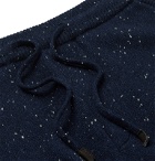Ermenegildo Zegna - Tapered Donegal Wool, Silk and Cashmere-Blend Sweatpants - Blue