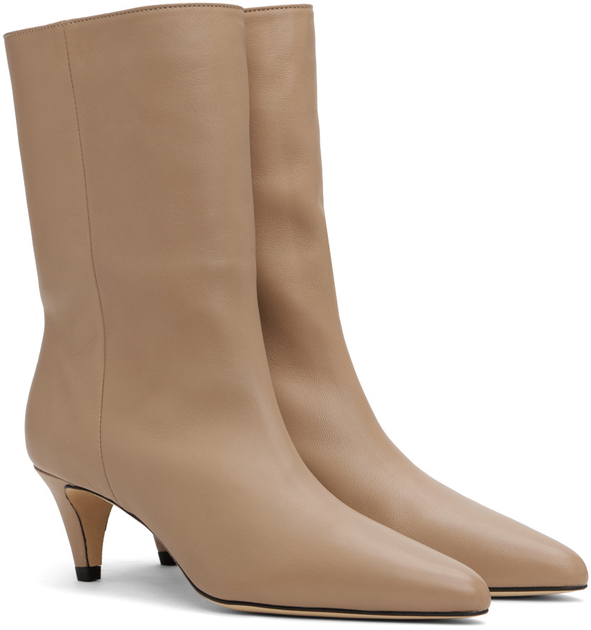 BY FAR Taupe Lysander Boots