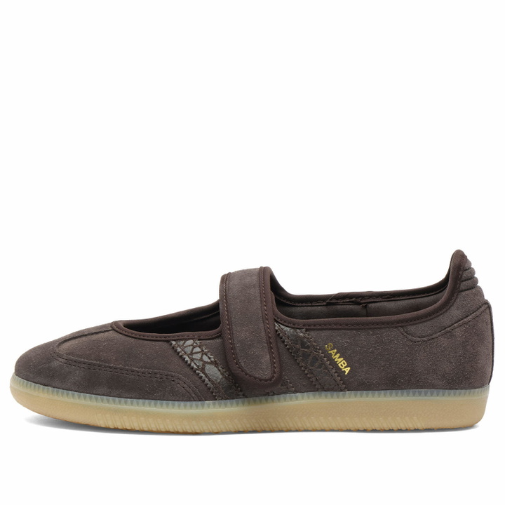 Photo: Adidas Women's Samba Jane Sneaker in Aurora Coffee/Aurora Coffee/Gold Met.