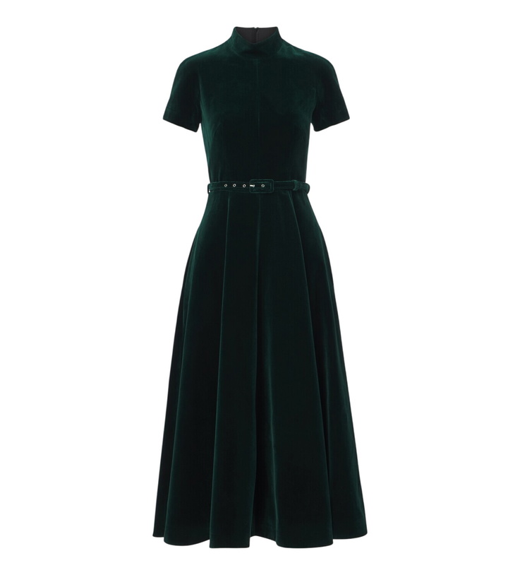 Photo: Emilia Wickstead Camilla belted cotton velvet midi dress
