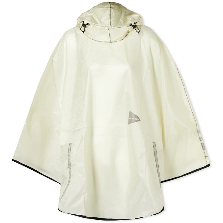 Photo: And Wander Men's Sil Poncho in Off White