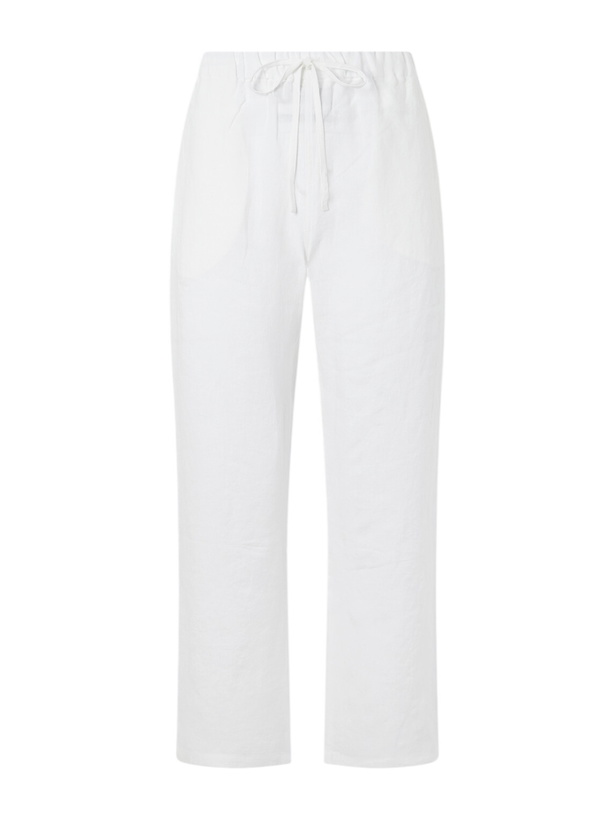 Photo: Cherry Los Angeles - Straight-Leg Linen Trousers - White