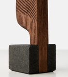 Zanat Moai walnut bookend by Patrick Norguet
