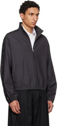 Moschino Gray Logo Tape Jacket