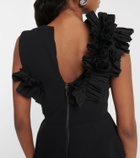 Maticevski Dark Rose ruffled top
