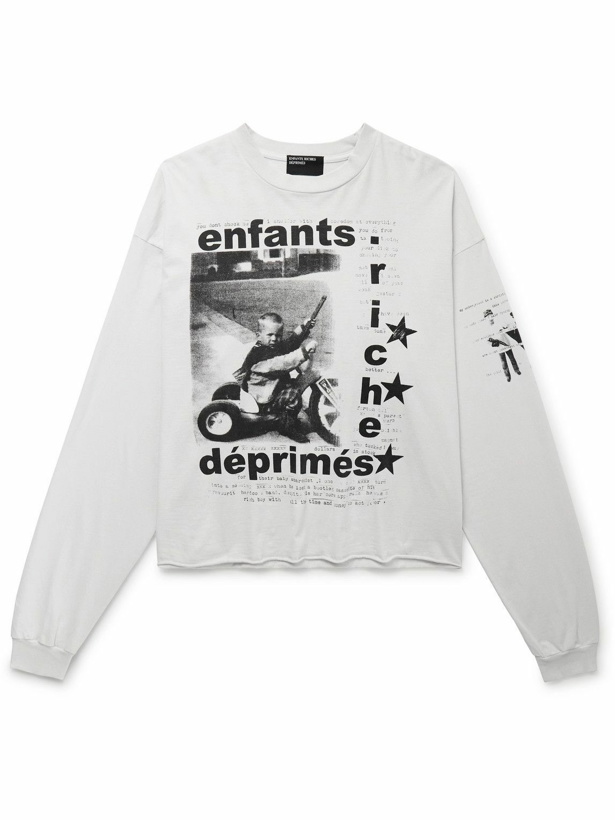 Photo: Enfants Riches Déprimés - My Underground Tricycle Logo-Print Cotton-Jersey T-Shirt - White