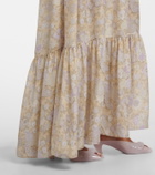 Chloé Floral ruffled silk charmeuse maxi dress