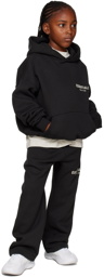 Essentials Kids Black Relaxed Lounge Pants
