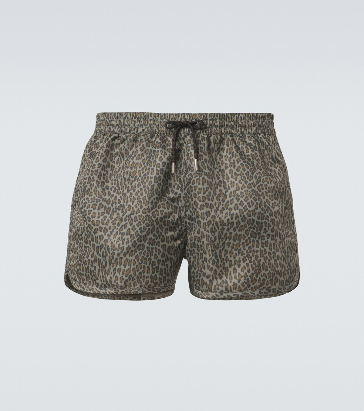 CDLP Leopard-print satin twill swim trunks