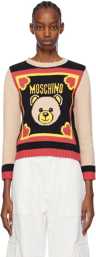 Photo: Moschino Multicolor Intarsia Sweater