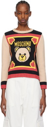 Moschino Multicolor Intarsia Sweater