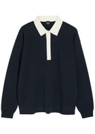 Boss Cotton and Wool-blend Rugby top Navy