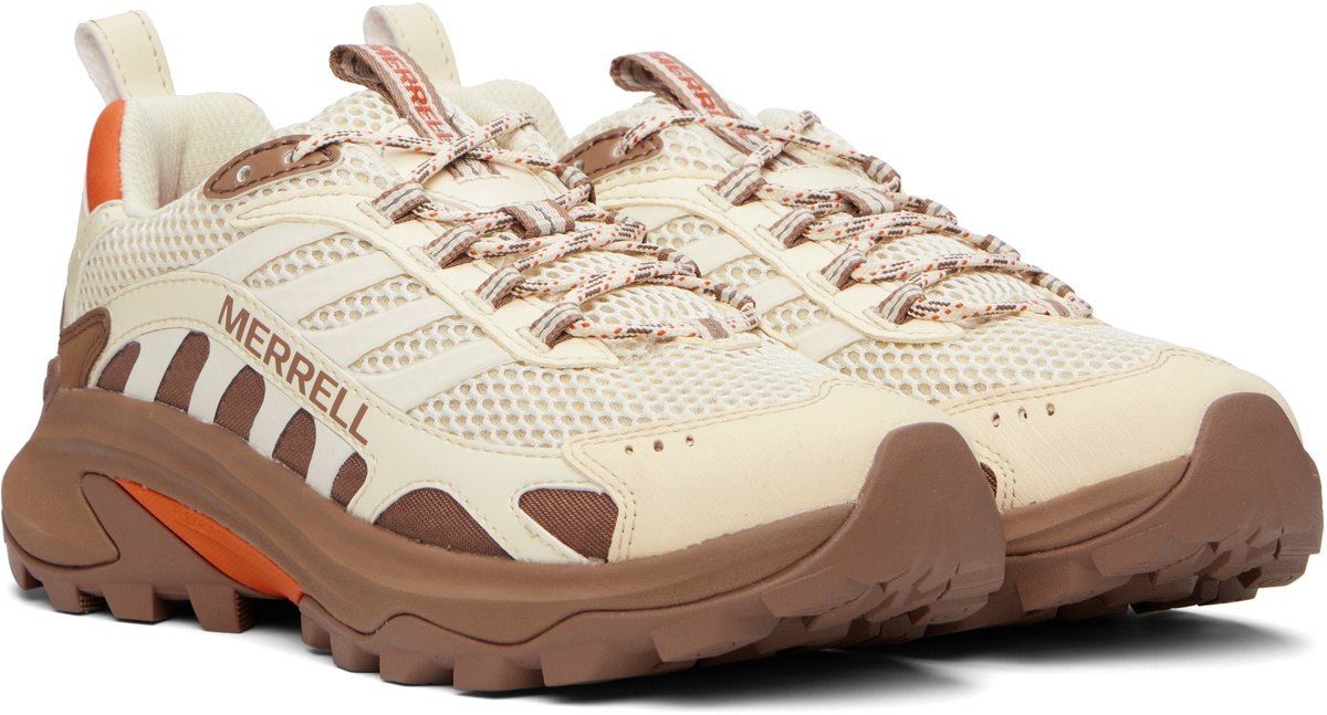 Merrell 1TRL Off-White & Brown Moab Speed 2 Vent 2K Sneakers
