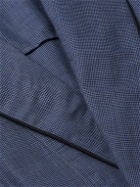 Kingsman - Houndstooth Brushed-Cotton Robe - Blue