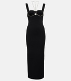 Galvan Celeste embellished knit midi dress