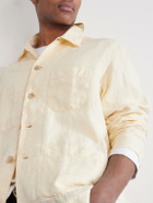 Hartford - Perry Linen and Cotton-Blend Woven Jacket - Yellow