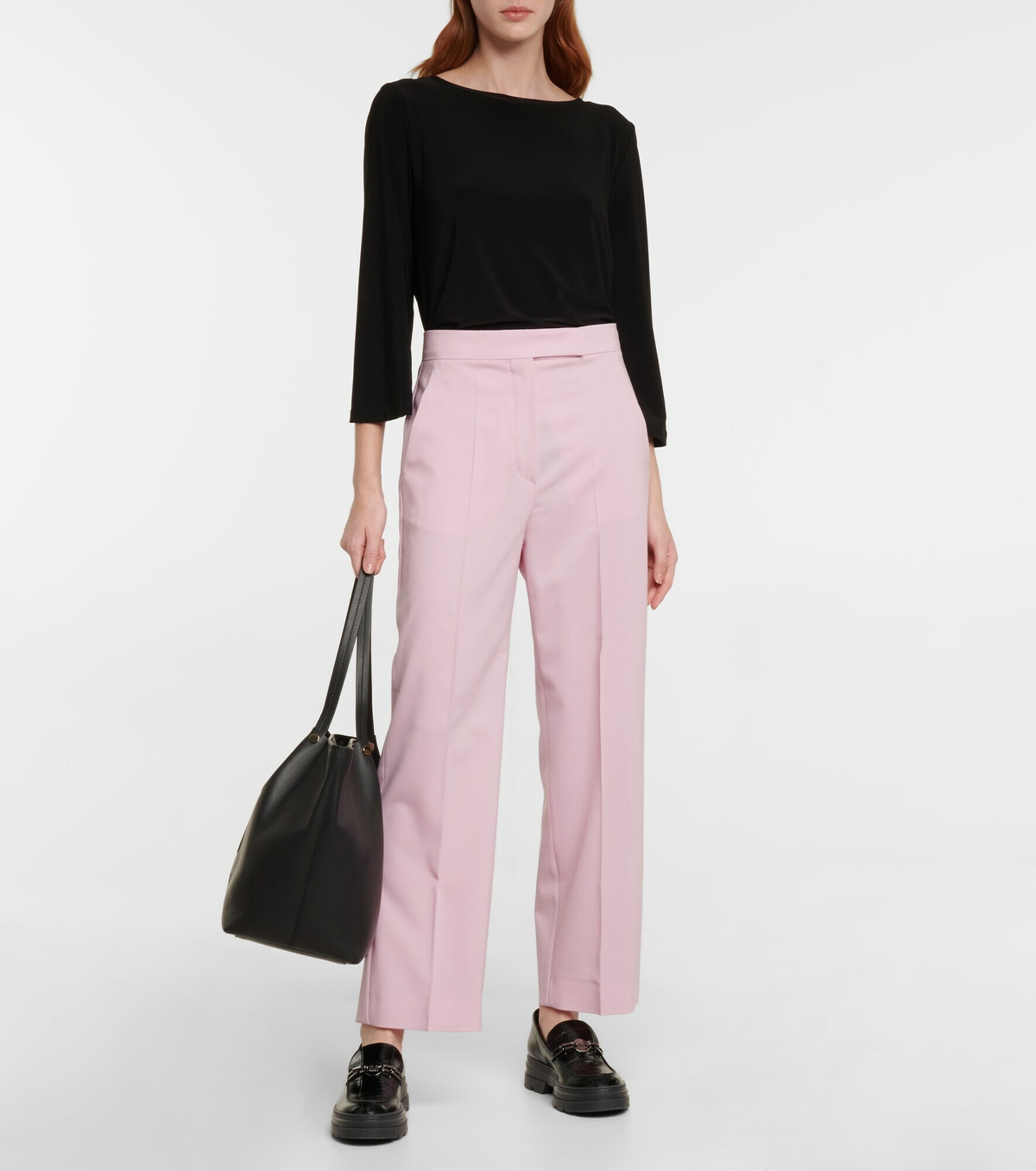パンツ Max Mara Tailored Pink Trousers With High Waist Pink trouser | Max Mara