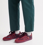 adidas Consortium - Jonah Hill Samba Embroidered Suede and Leather Sneakers - Burgundy