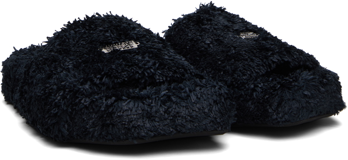 MM6 Maison Margiela Black Spugna Vichy Sandals