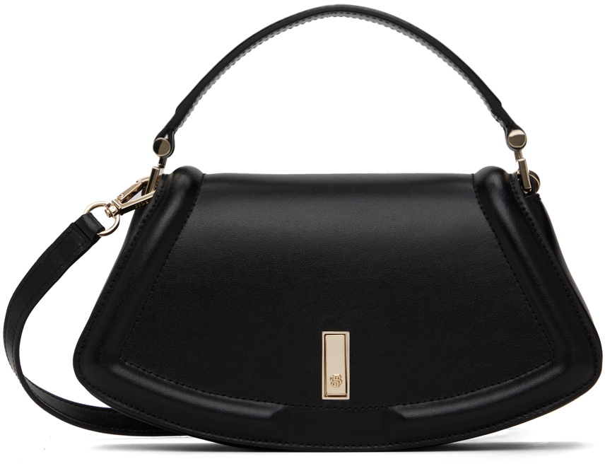 BOSS Black Signature Hardware Leather Shoulder Bag
