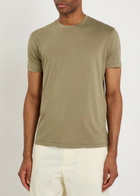 Tom Ford Logo-embroidered Jersey T-shirt Green