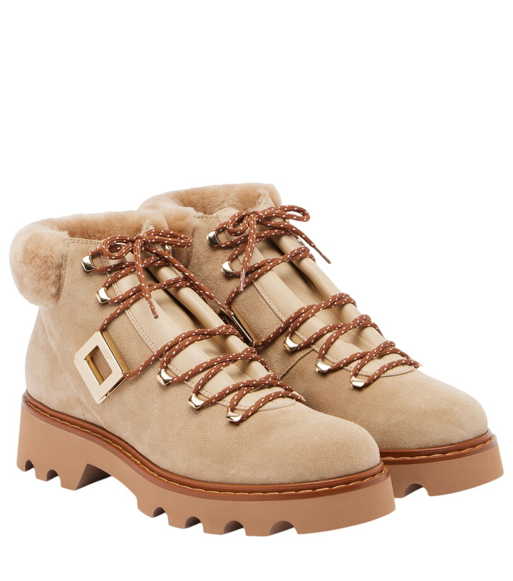 Photo: Roger Vivier Viv' Rangers suede lace-up boots