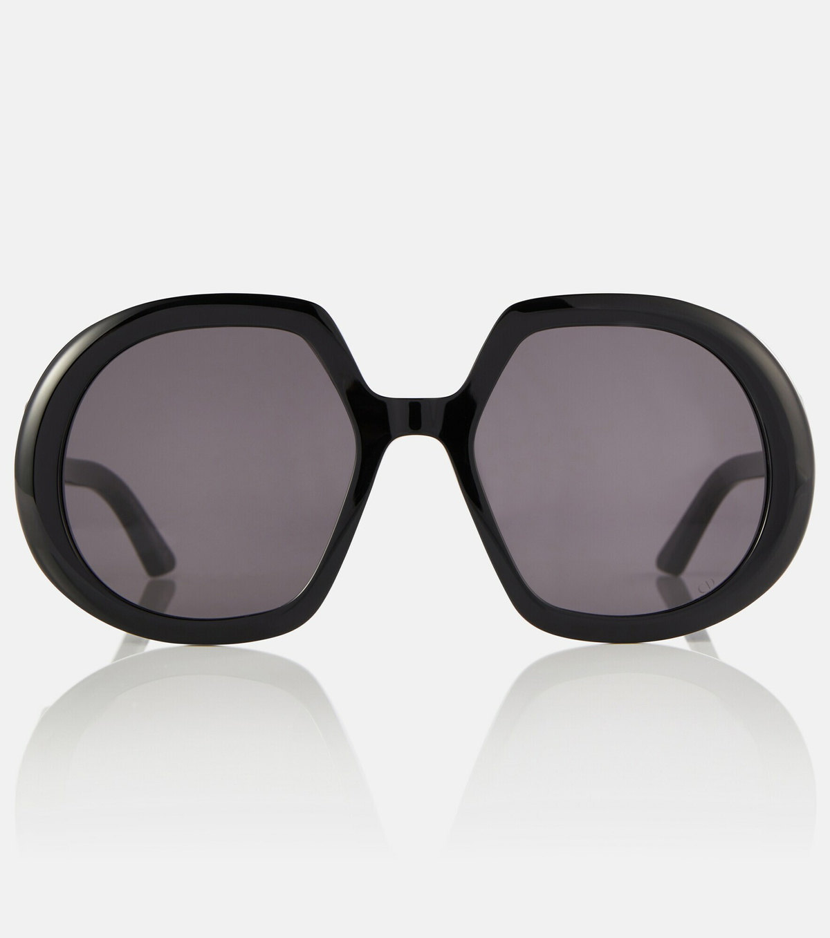 Dior DiorSignature R1U oversized round sunglasses in black acetate/black lenses Dior DiorSignature R1U Round Sunglasses in Havana Brown  main image 3