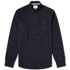 Norse Projects Men's Anton Brushed Flannel Shirt in Dark Navy