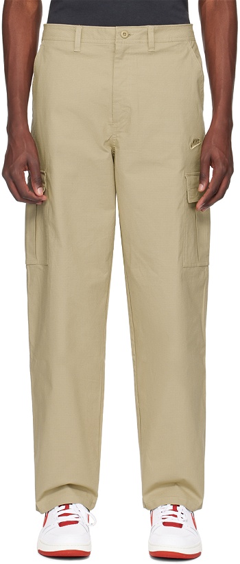 Photo: Nike Khaki Embroidered Cargo Pants