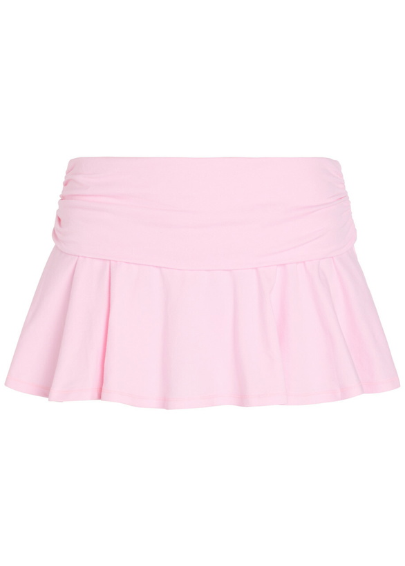 Photo: Skims Foldover Stretch-cotton Mini Skort Pink