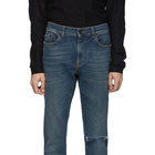 Saint Laurent Blue Vintage Skinny Low Waist Jeans