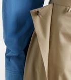 Loewe Cotton and silk gabardine wide-leg pants