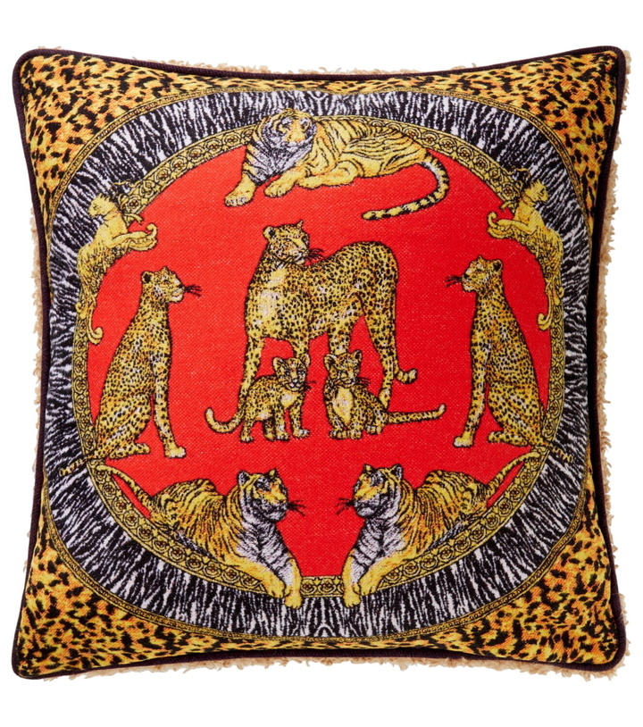 Photo: Versace Home Wild Cats wool cushion