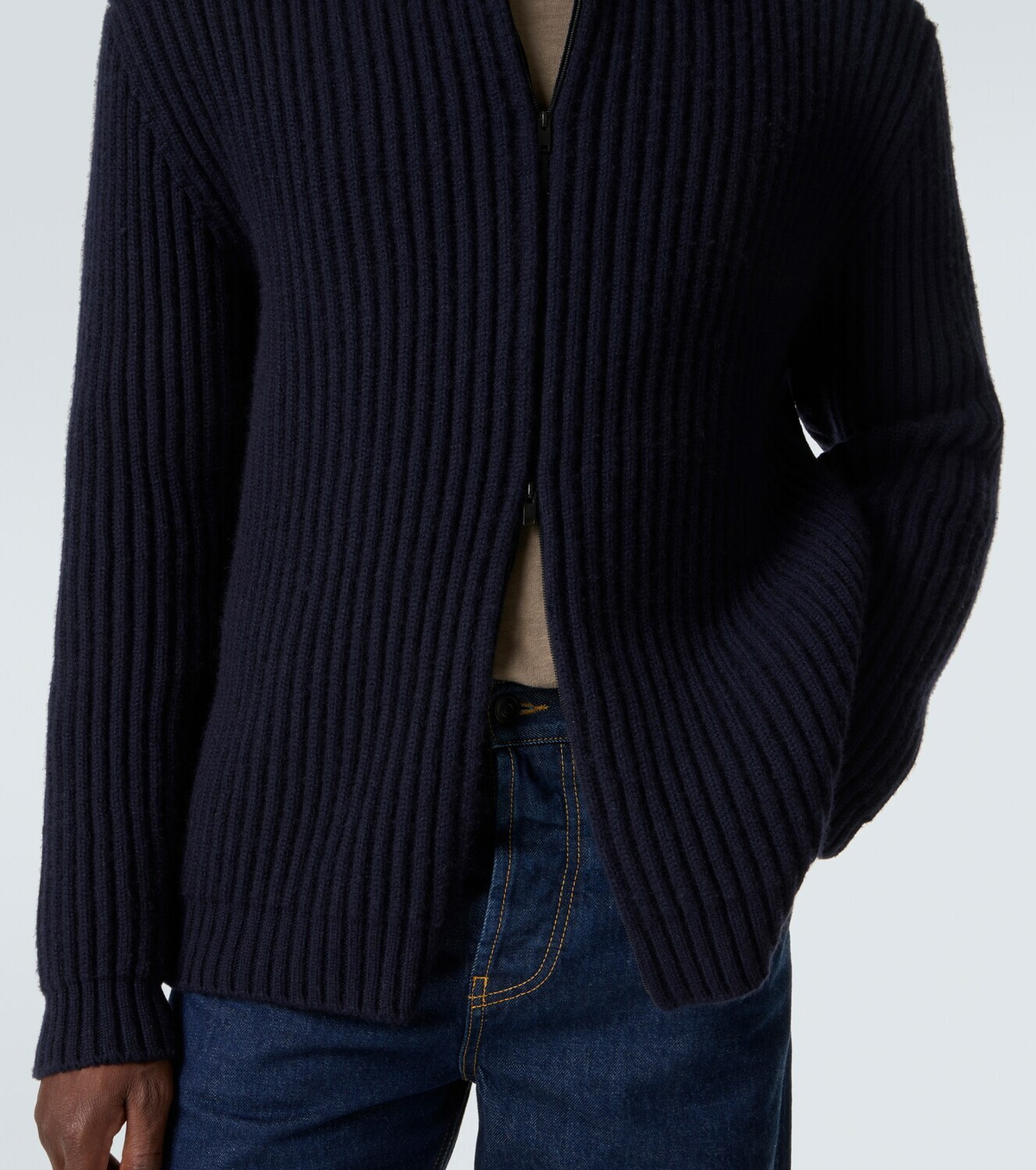 The Row Hornby cashmere zip-up cardigan