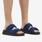 Alexander McQueen Men's Transparent Hybrid Sandal Sneakers in Electric Blue