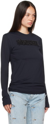 Y/Project Black Logo Patch Long Sleeve T-Shirt