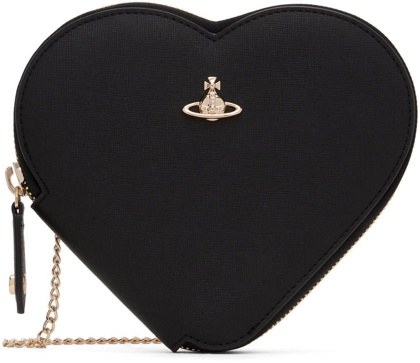 Vivienne Westwood Black Saffiano Heart Crossbody Bag Vivienne Westwood