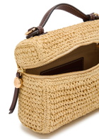Tory Burch Slim Romy Raffia top Handle bag - Natural - One Size