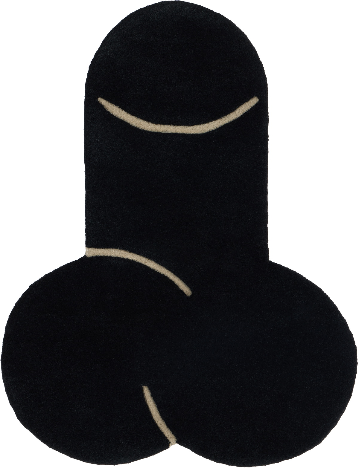 Carne Bollente Black Floor Is Lava Rug